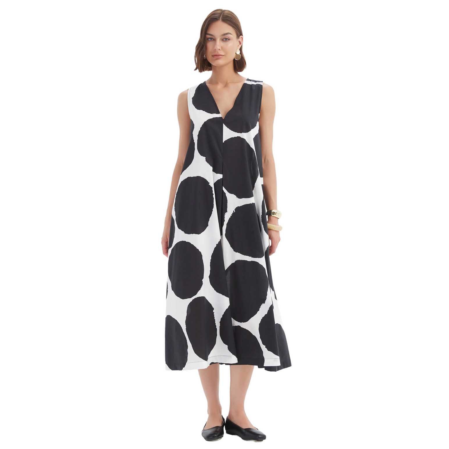 TIRELLI Inverted Pleat Poplin Dress